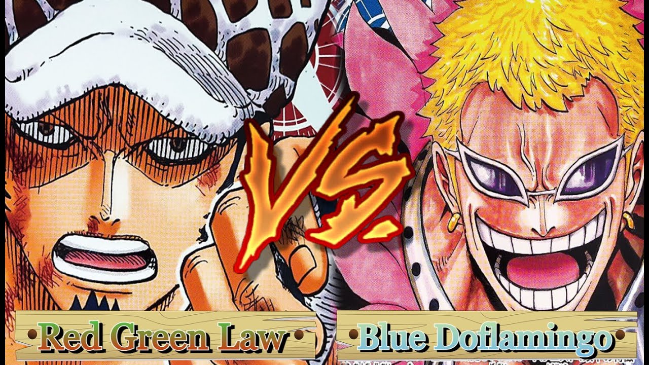 One Piece TCG Red Green Law VS Blue Doflamingo!(OP01!)