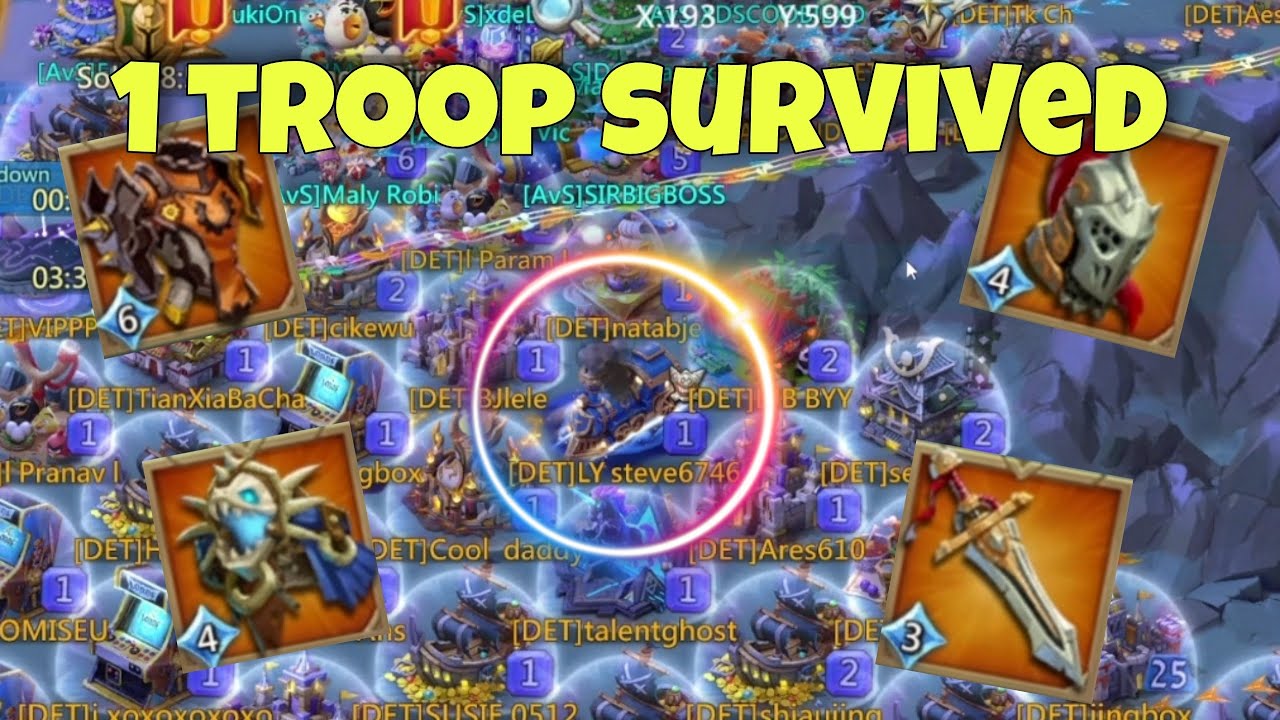 Lords Mobile - How I survived? Online big targets. 85m troops trap