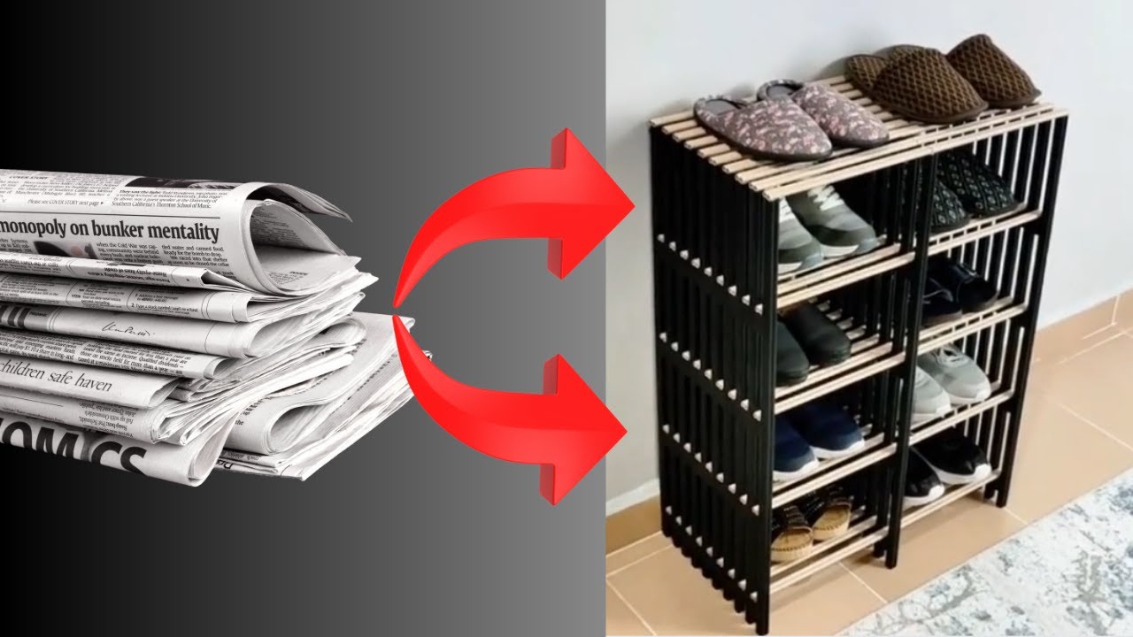 Olha que ideia incrível sapateira feita só de papel . Reciclando com Amor