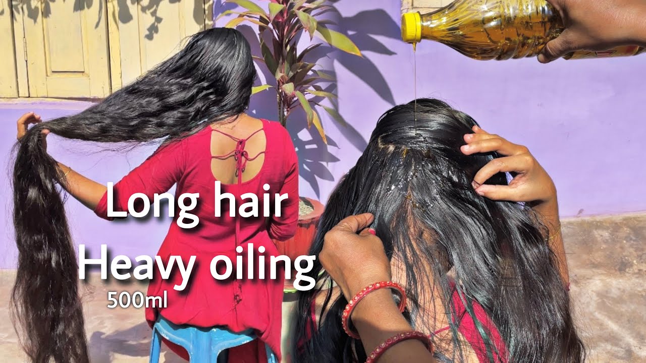 500ml heavy oiling// long hair 😱// Alka Verma