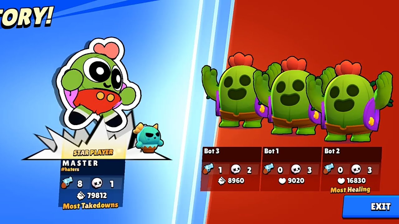 SPIKE🌸 VS 3 SPIKE🌵 | BRAWL STARS