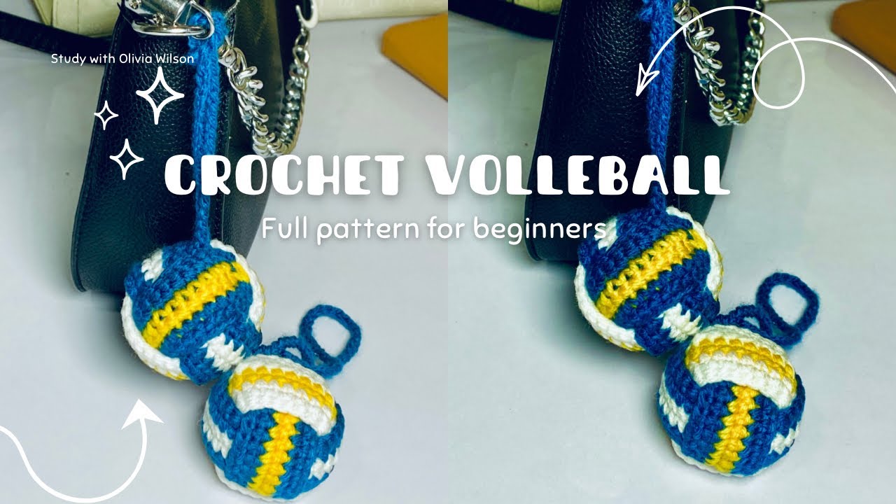 Crochet Volleyball Keychain | Simple & Fun Project for Beginners #crochetforbeginners #shunuYT