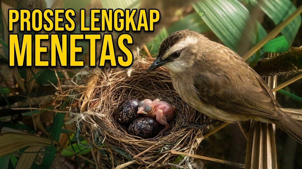 Burung trucukan membuat sarang mengeram Hingga menetas