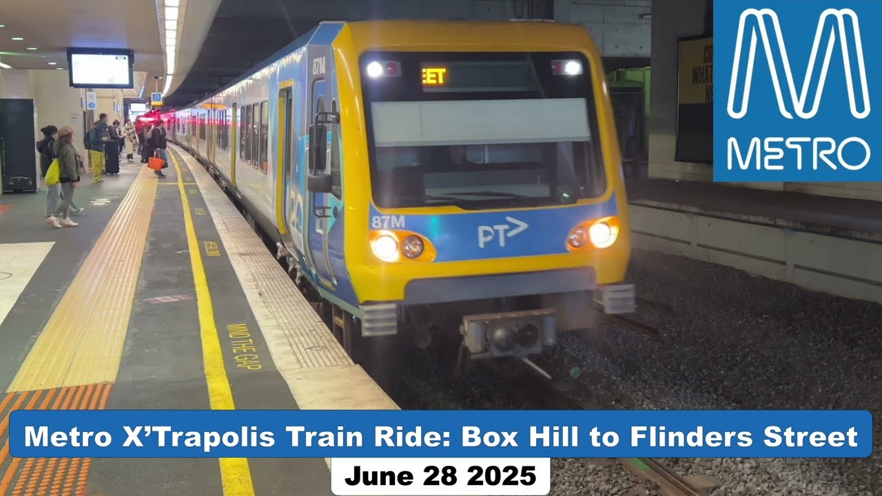 Metro X'Trapolis Train Ride: Box Hill to Flinders Street (Full Trip)