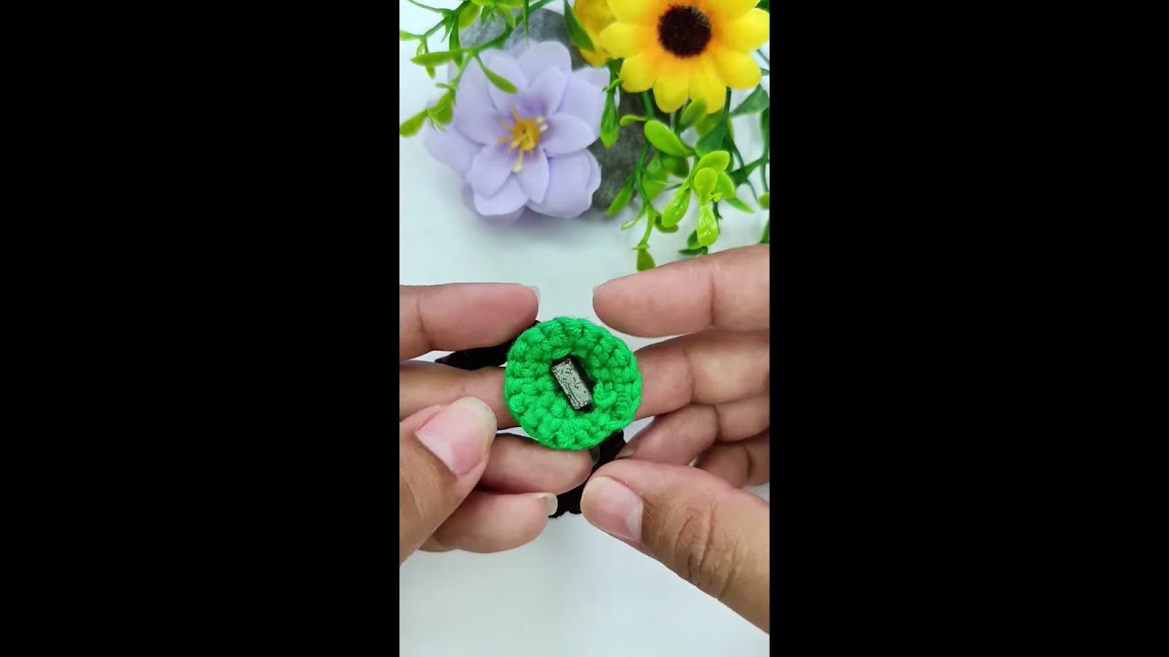 🌻 Girasol en Crochet | Convierte Hilos en Arte para el Cabello 🧶✨