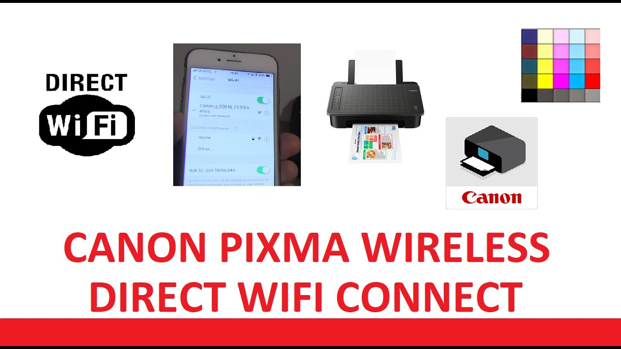 Wireless - Wifi Direct setup for Canon PIXMA TS300 TS302 TS304 TS305 TS307 series