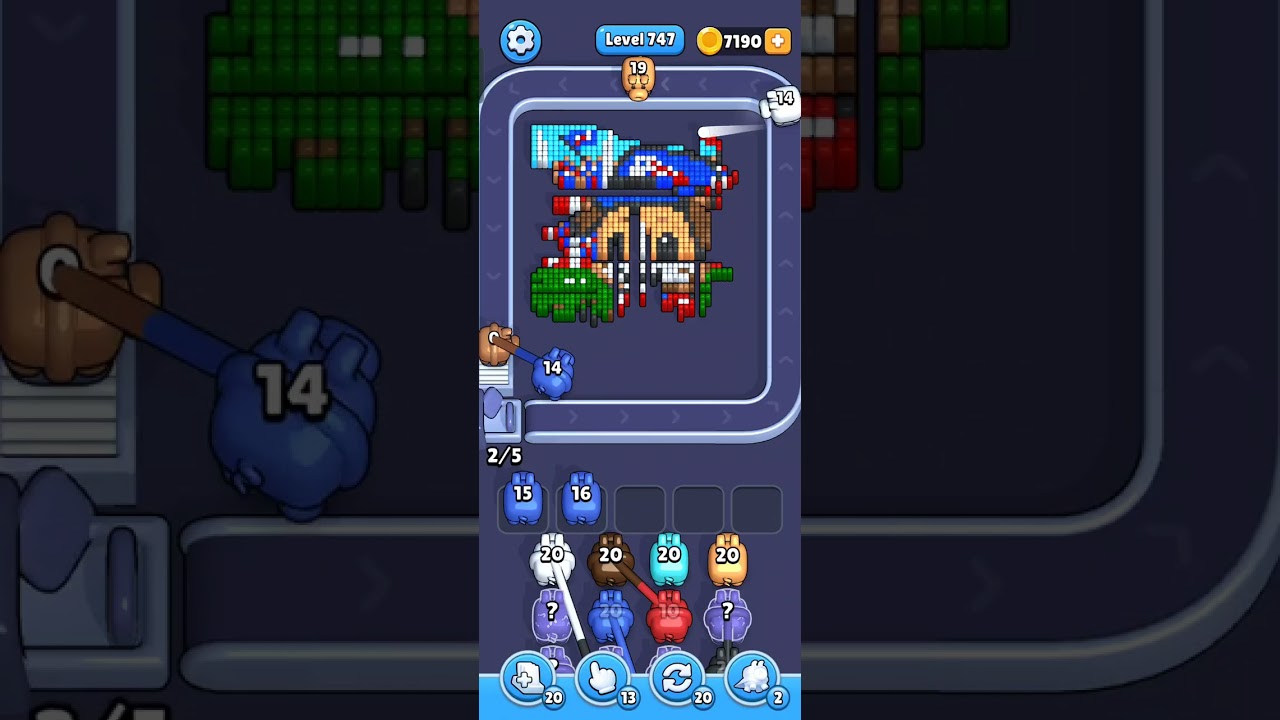 #pixy6 Level 747 🤩 EASY BUT HARD 😅 #pixelflow #pixelflowlevel #funny #unstoppable #puzzle #music 