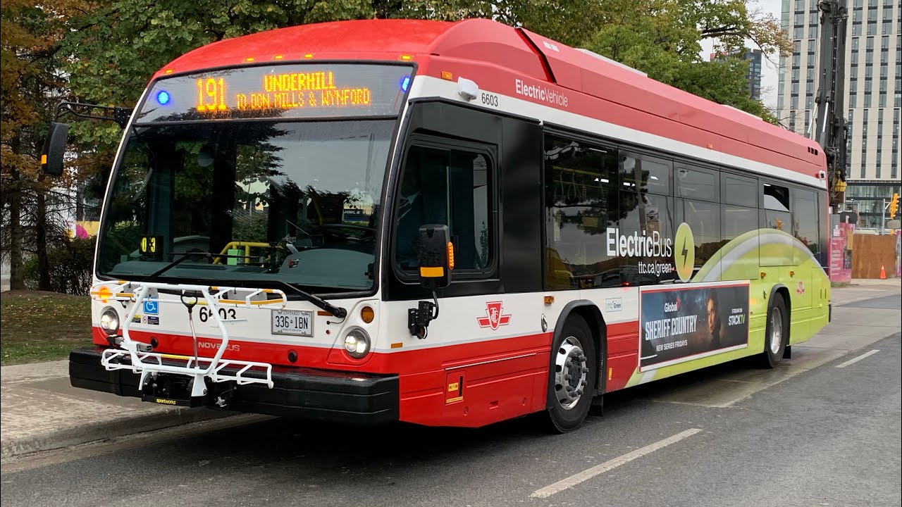 TTC Full Southbound Ride Video on 6603 on route 191 Underhill to Don Mills Rd & Wynford