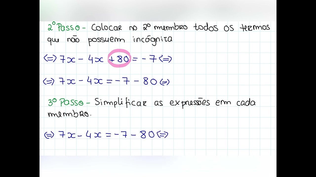 Equações de 1º grau - Parte 1