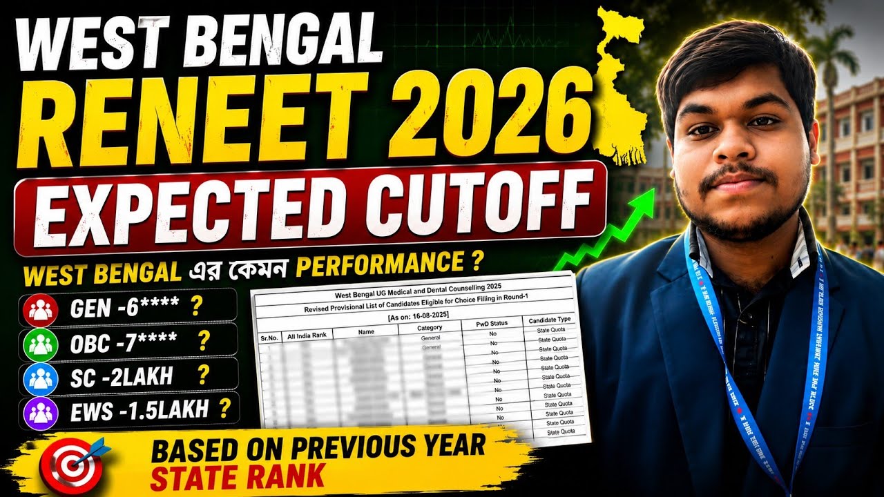 west bengal neet cut off 2026 | Cut Off এত কম ? State Rank কত?| Based on Merit List #wbmcc #neet2026