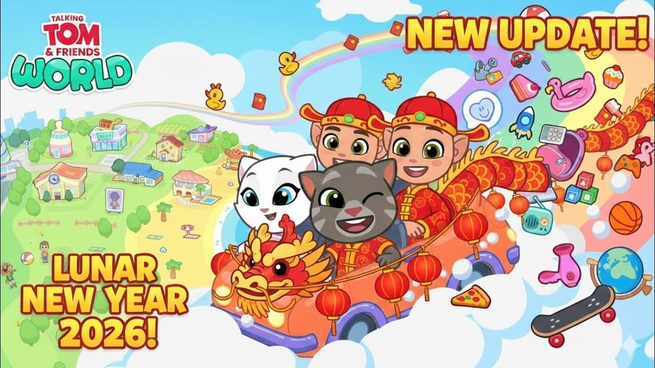 Lunar new year update in My Talking Tom & Friends World Gameplay Android ios 