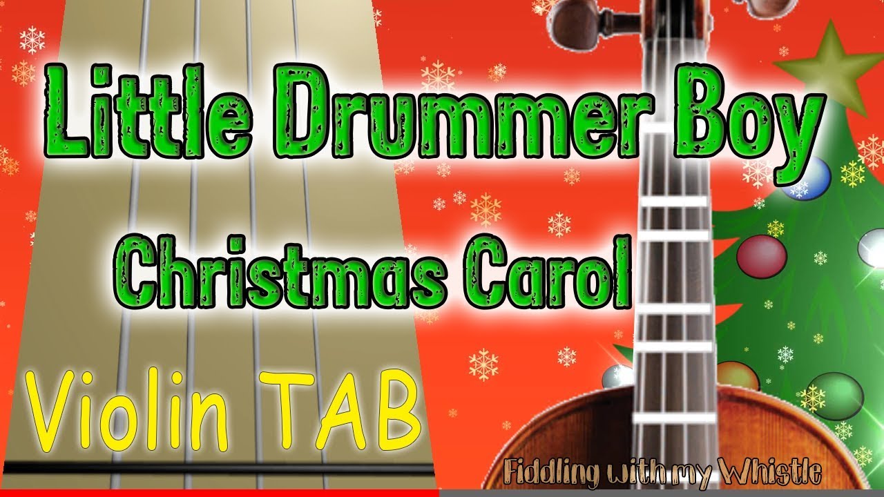 Little Drummer Boy - Christmas Carol - Violin - Play Along Tab Tutorial
