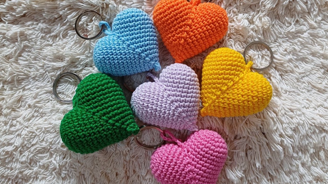 Chaveiro Coração Amigurumi | Super rápido de fazer!! 🤑🧶