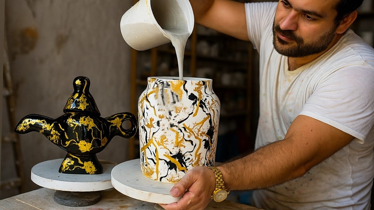 Making pots with simple materials! Make them like this with just cardboard and plaster!