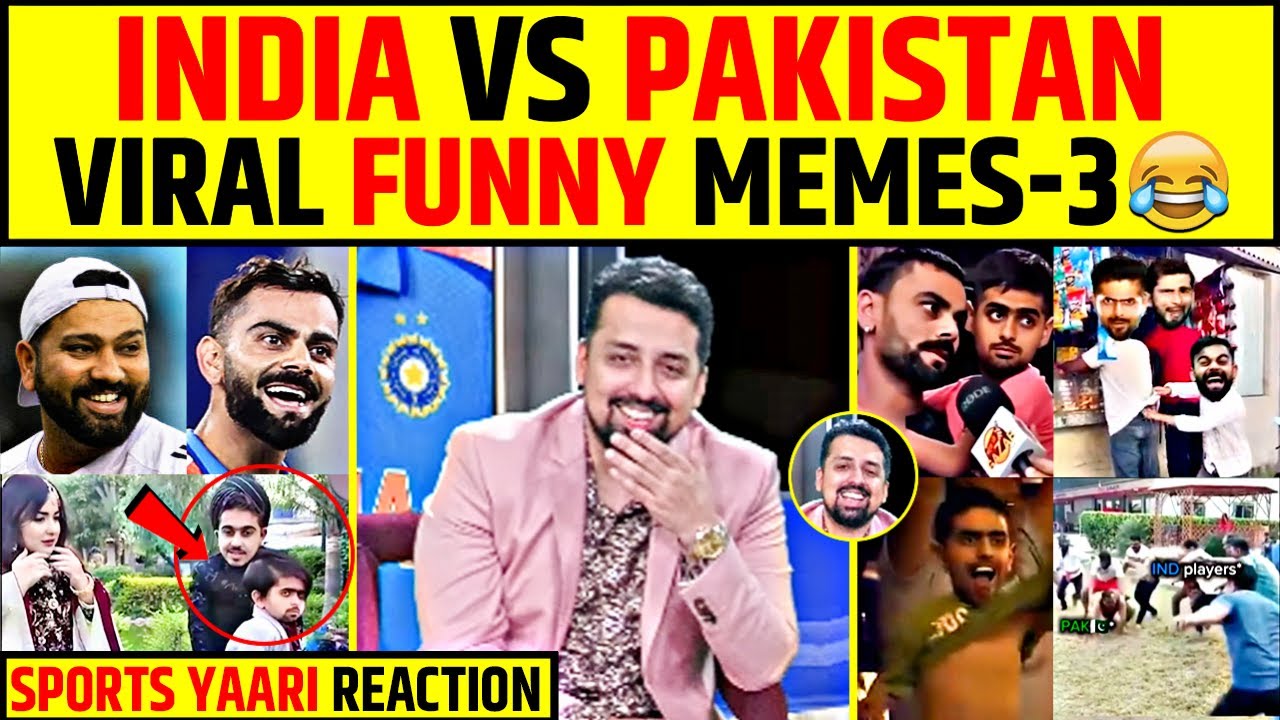 INDIA VS PAKISTAN: VIRAL FUNNY MEMES 😂 SPORTS YAARI FUNNY REACTIONS #indvspak #viratkohli #babar