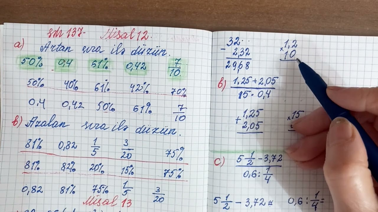 Riyaziyyat5 ci sinif 1 ci hissə səh.137