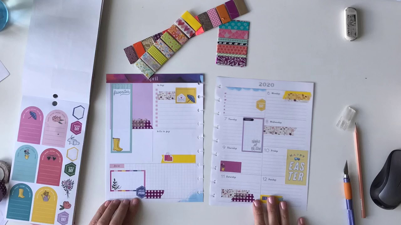 Weekly spread | Plan with me | Easter 2020 | Happy Planner Classic Dashboard