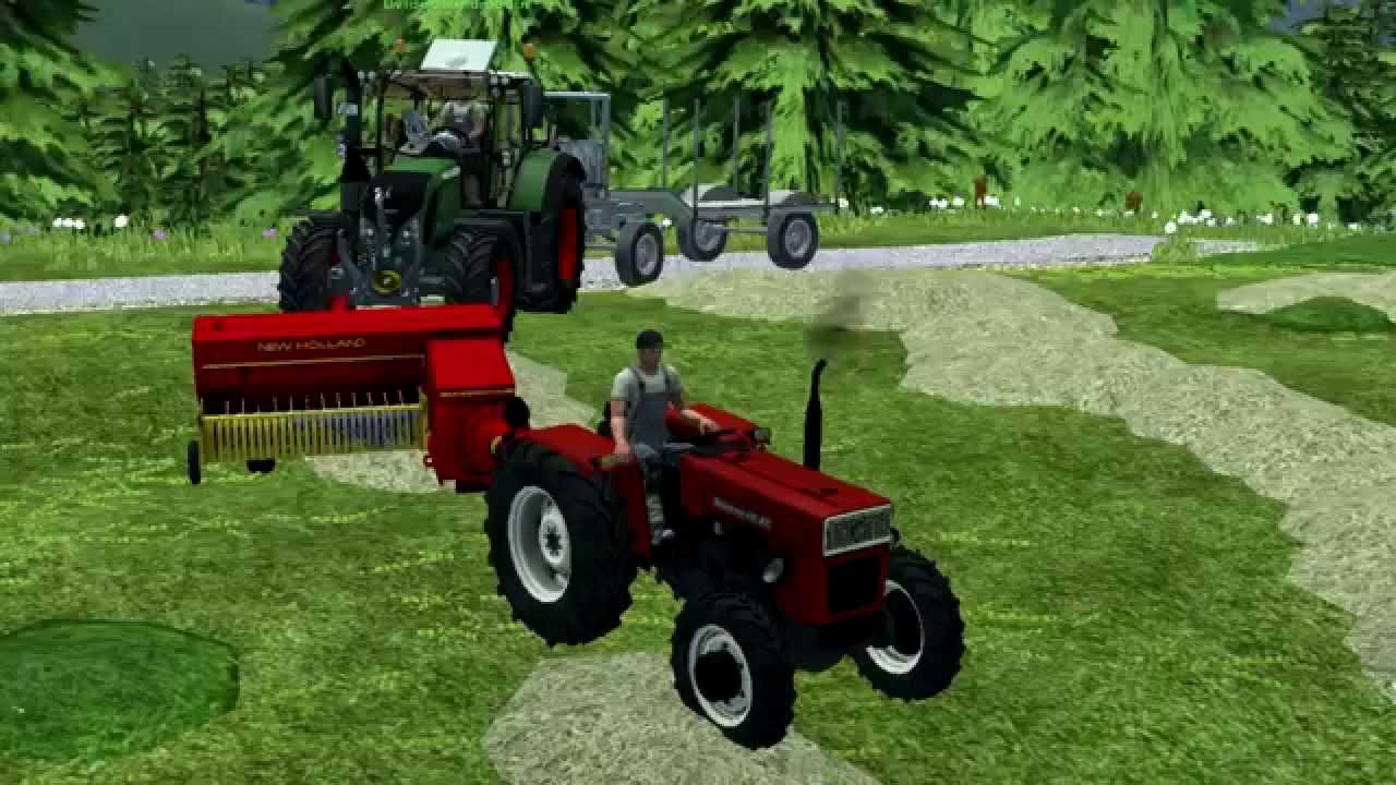 Balling small square bales in south-east Slovenia MULTIPLAYER 1080p