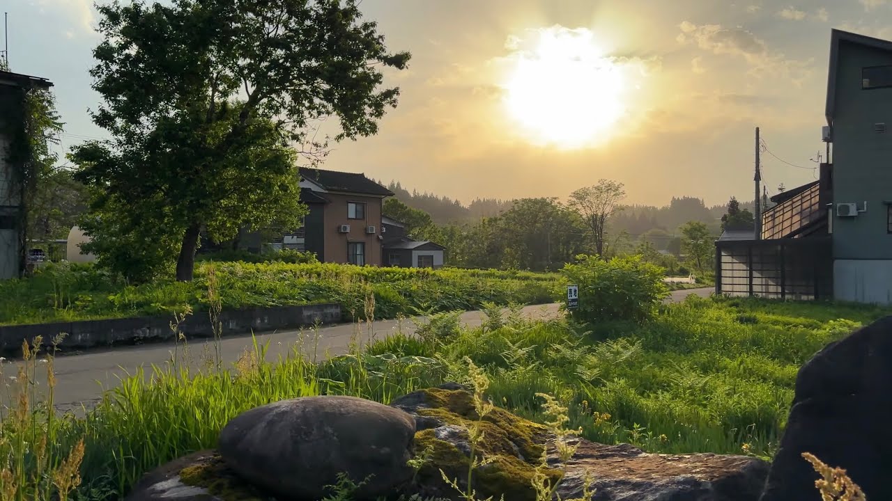 Japanese countryside Echigo-Horinouchi walk (Niigata) //4K