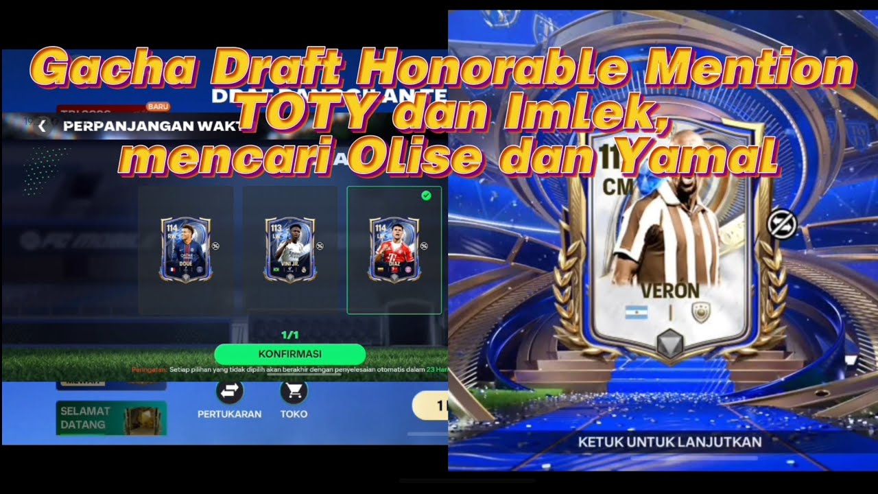 Gacha 10x draft Honorable mention dan event imlek, mencari yamal dan olise