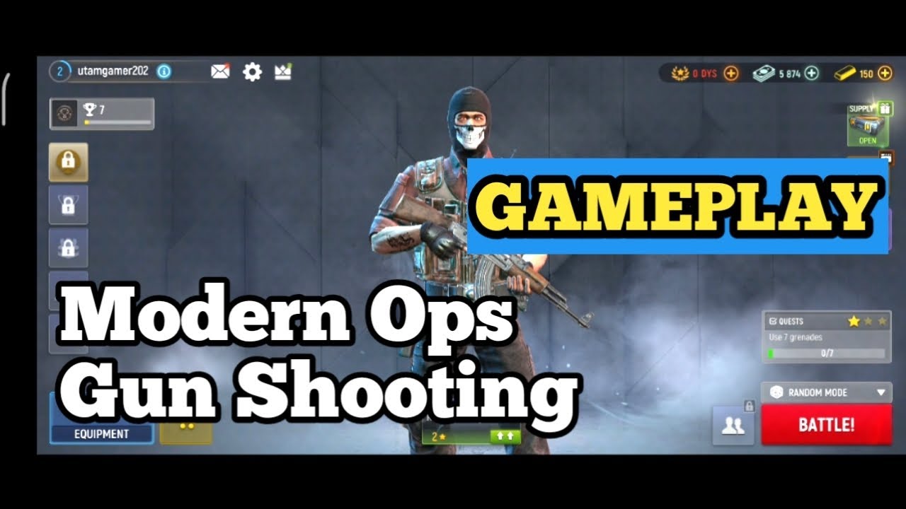 Modern Ops Gun Shooting Gameplay Hindi|Modern Gun Shooting Gameplay Android|JN Utam Gamer