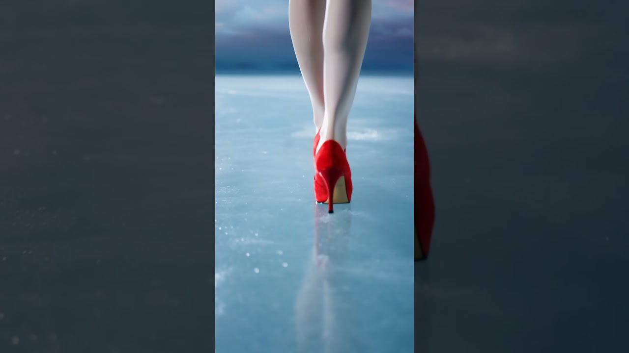 High Heels on Ice ❄️👠 | Crunchy Ice ASMR