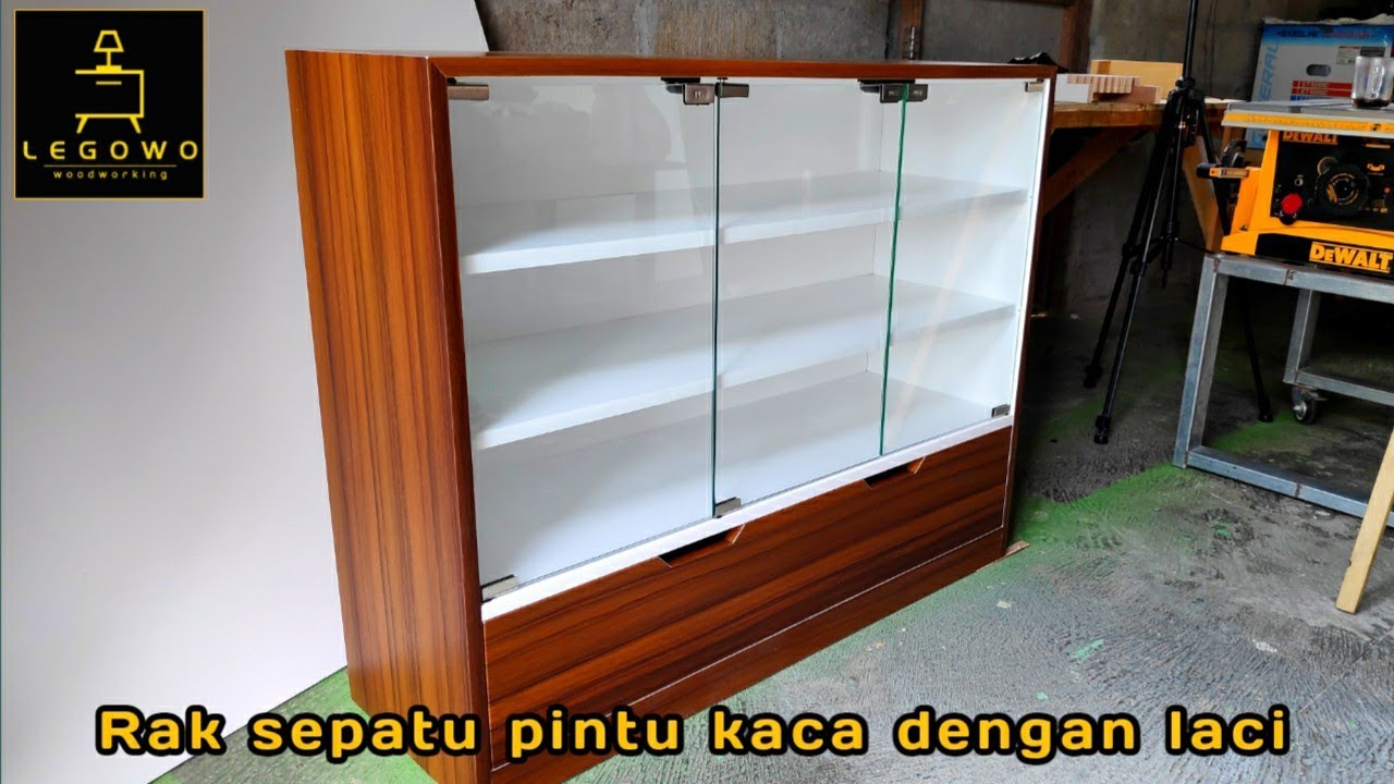 Membuat rak sepatu | making a shoe rack | pintu kaca