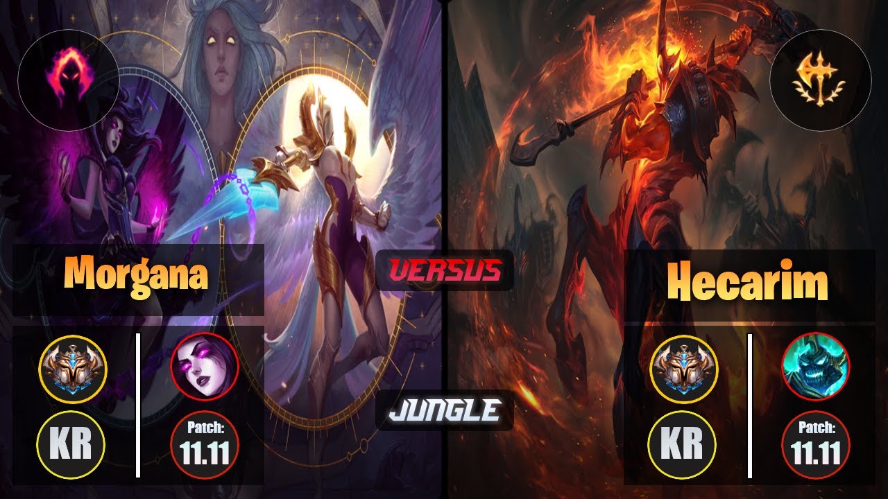 Challenger MORGANA [Dark Harvest] (Jungle) VS  HECARIM - Challenger KR Patch 11.11