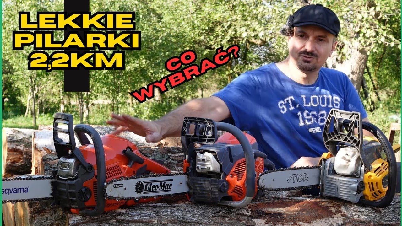 Stiga 540 vs Husquarna 135 mkII vs Oleomac gsh400. Por&oacute;wnanie cięcia pilarek 2,2KM.