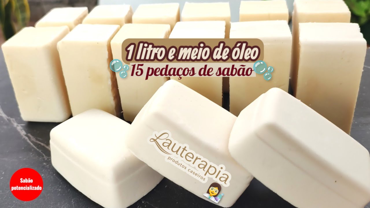 👩🏻‍🔬 MISTUREI 4 INGREDIENTES EM 1 ½ DE ÓLEO E O RESULTADO FOI 15 PEDAÇOS DE SABÃO POTENCIALIZADO 3 K