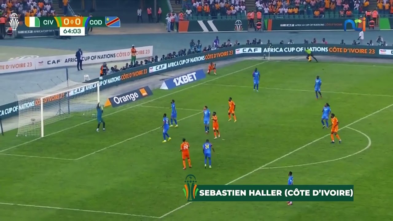CAN 2024 : C&ocirc;te d'Ivoire  VS Congo le but de S&eacute;bastien Haller