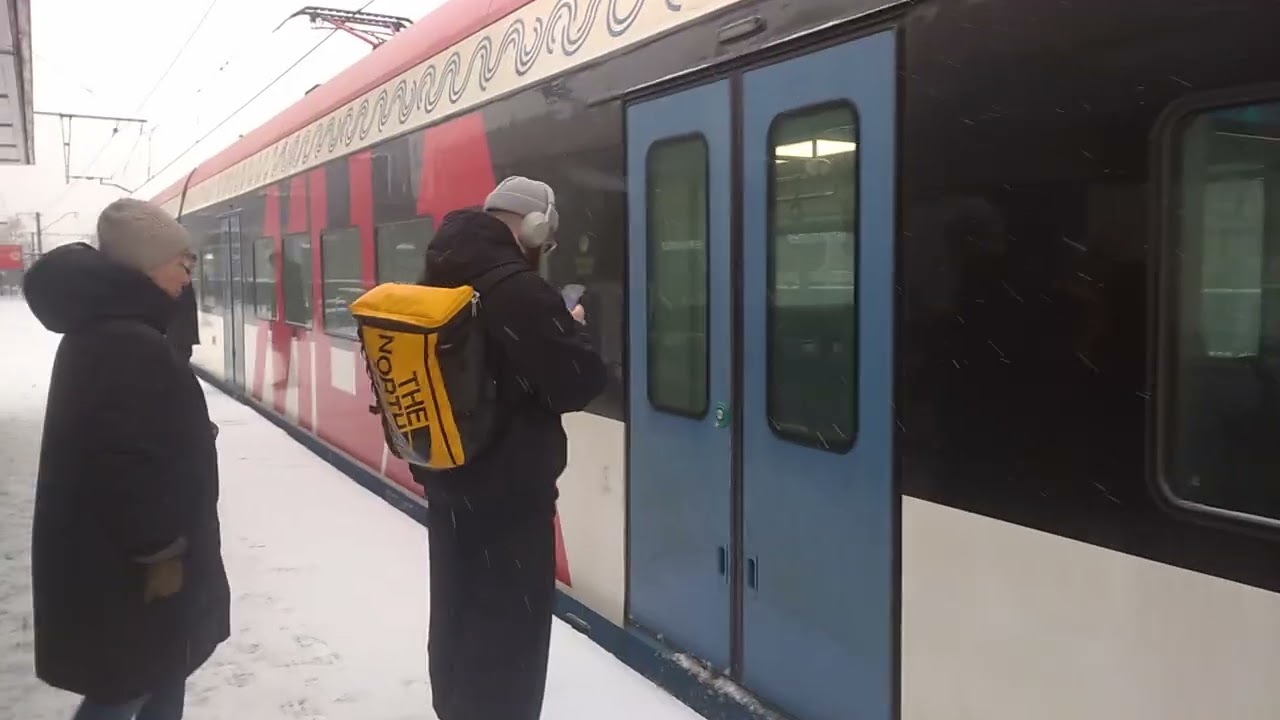 Два Электропоезда ЭГЭ2ТВ Иволга 1.0 на станции Дмитровская 12.02 2026