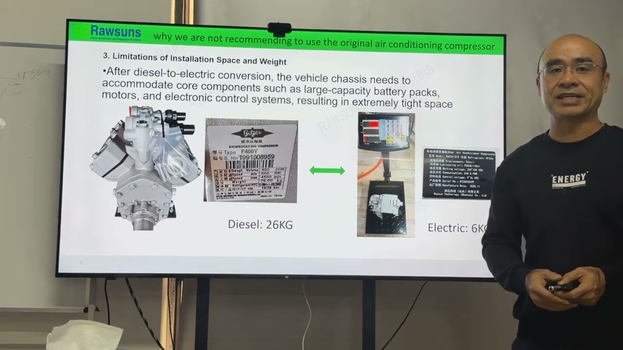 Why we are not recommending to use the original air conditioning compressor