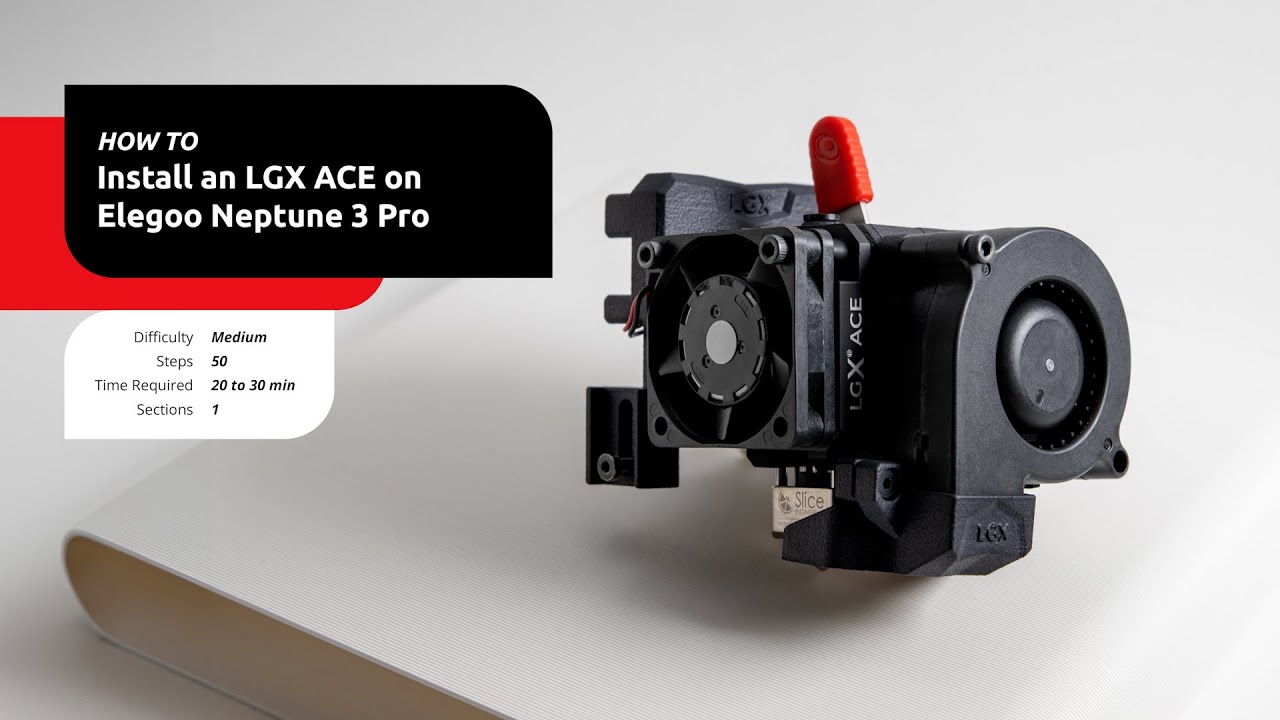 How to install a Bondtech LGX Ace on the Elegoo Neptune 3 Pro