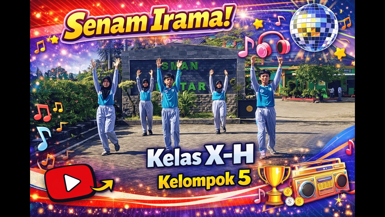 Senam irama 10 menit Kelompok 5 kelas X-H