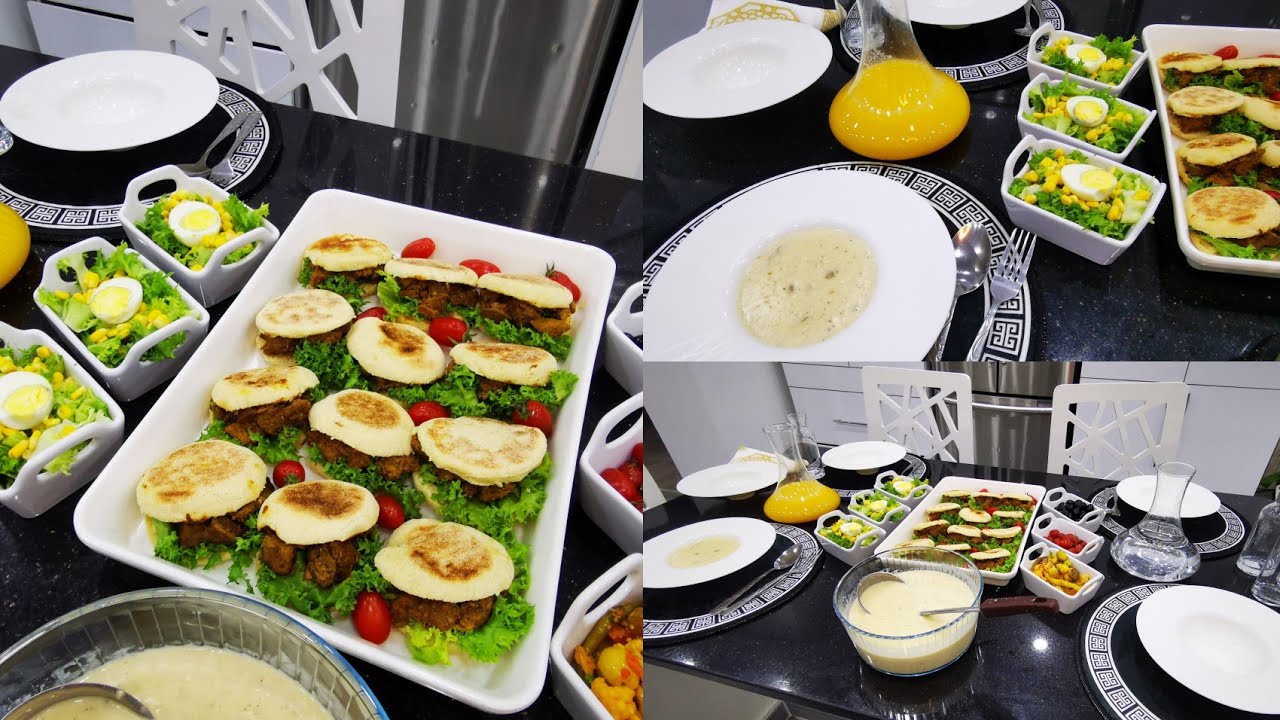 اقتراح طاولة رمصانية/حساء الفطر/بطبوط قطني بحشو الكبدة الحارة/البسبوسة كيما وعدتكم نعاودهالكم