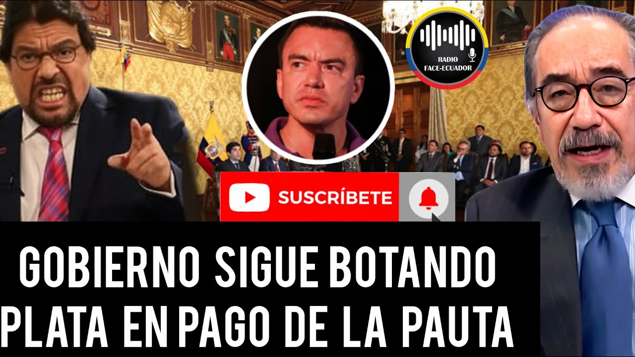 GOBIERNO DE NOBOA ESTÁ BOTANDO LA PLATA EN PAUTA MILLONARIA A MEDIOS AFINES  NOTICIAS ECUADOR RFE TV