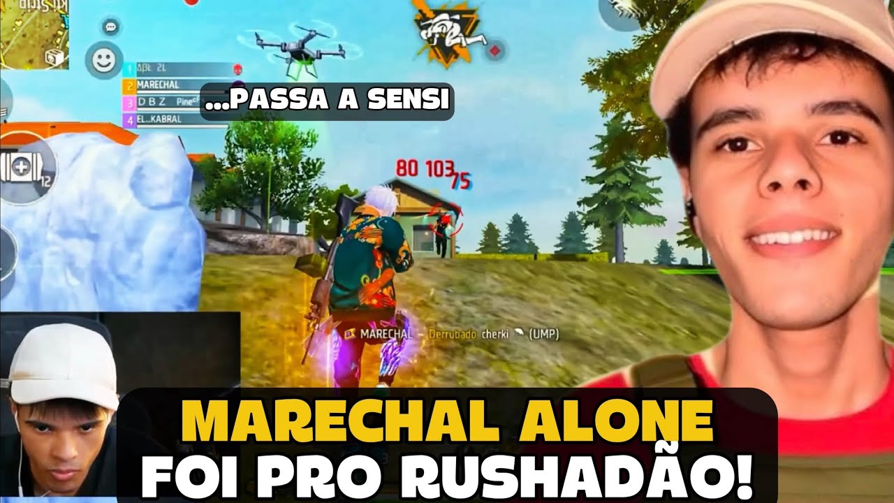 MARECHAL FOI PRO RUSHADÃO E LIMPOU O MAPA TODO NA RANK! FREE FIRE - MARECHAL HIGHLIGHTS