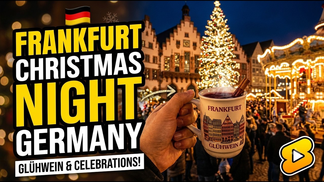 🇩🇪Magical Frankfurt Christmas Night 2025 🇩🇪🎄✨ | Lights, Markets & Festive Vibes