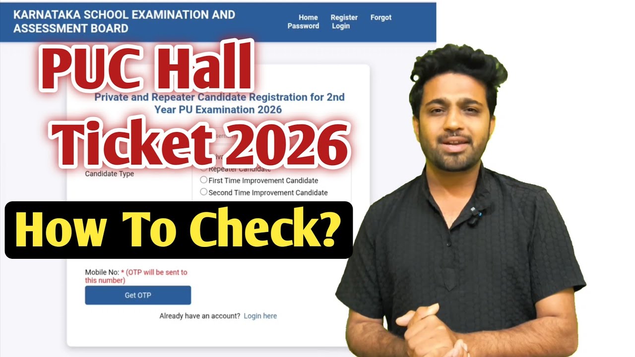 BIG NEWS - How to Check 2nd PUC Hall Ticket 2026 ? | 2nd PUC Exam 2026