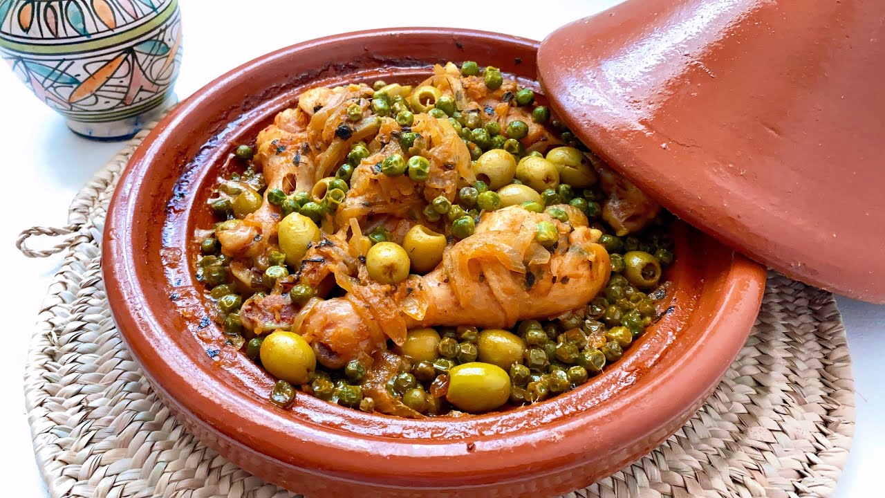 Chicken tagine with peas طاجين دجاج بجلبانة لذيذ وسريع التحضير #رمضان