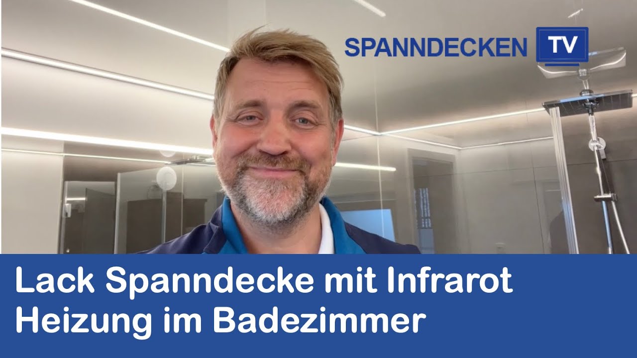 Klasse Badezimmer Spanndecke mit LED Beleuchtung und Infrarot Heizung:)