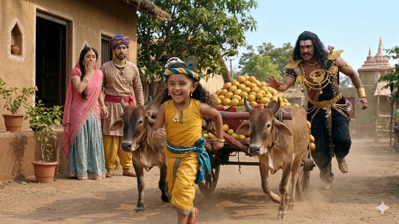 “जब Krishna ने चुरा लिए Kansa के सारे आम! || यशोमती मईया के नंदलाला || Krishan leela