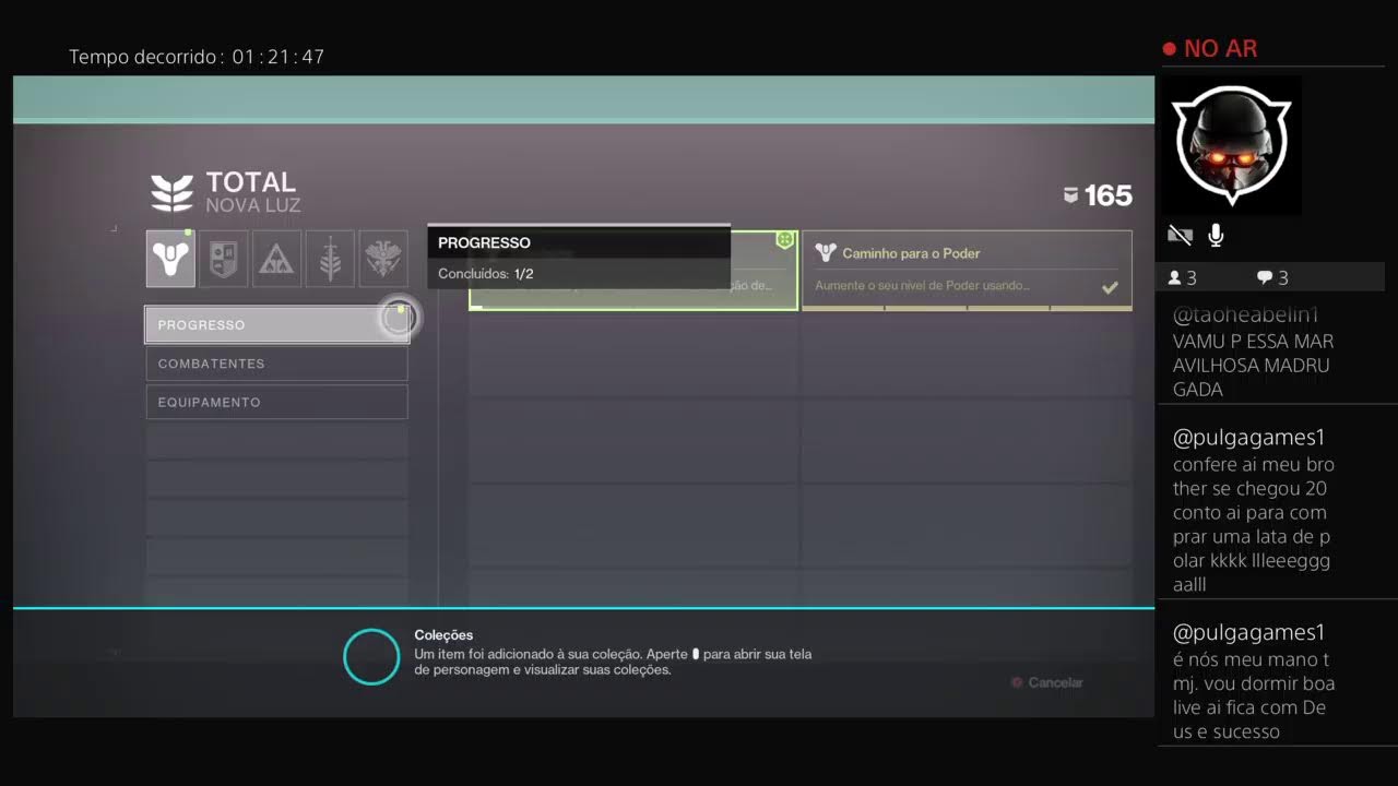 AO VIVO - DESTINY 2 - PS4 - JOGO MARAVILHOSO - SÓ RESENHA  '-.-