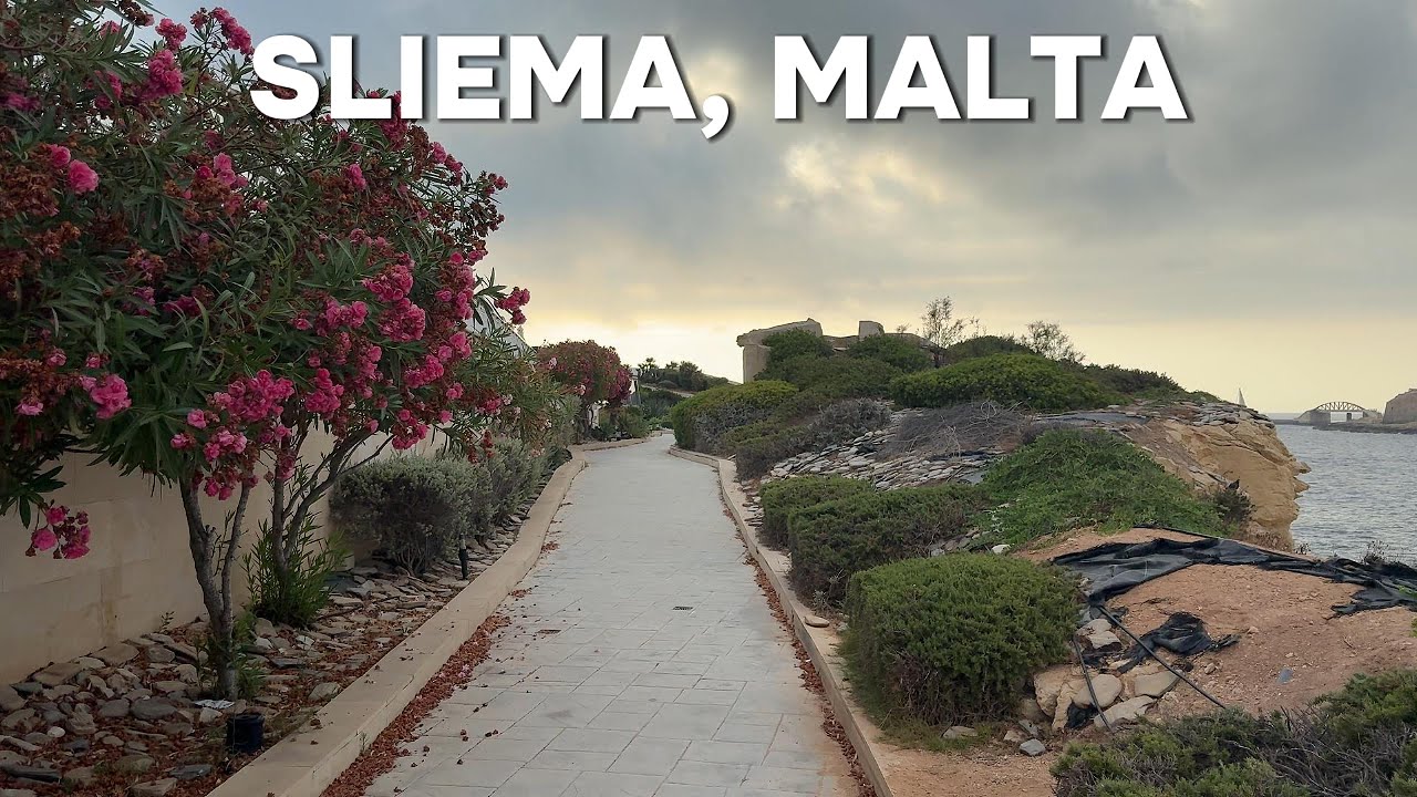🇲🇹 Malta Morning Walk, Sliema to Msida via Gzira