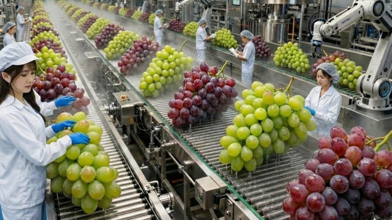 How Raisins Are Made  Modern Raisin Factory Production Process