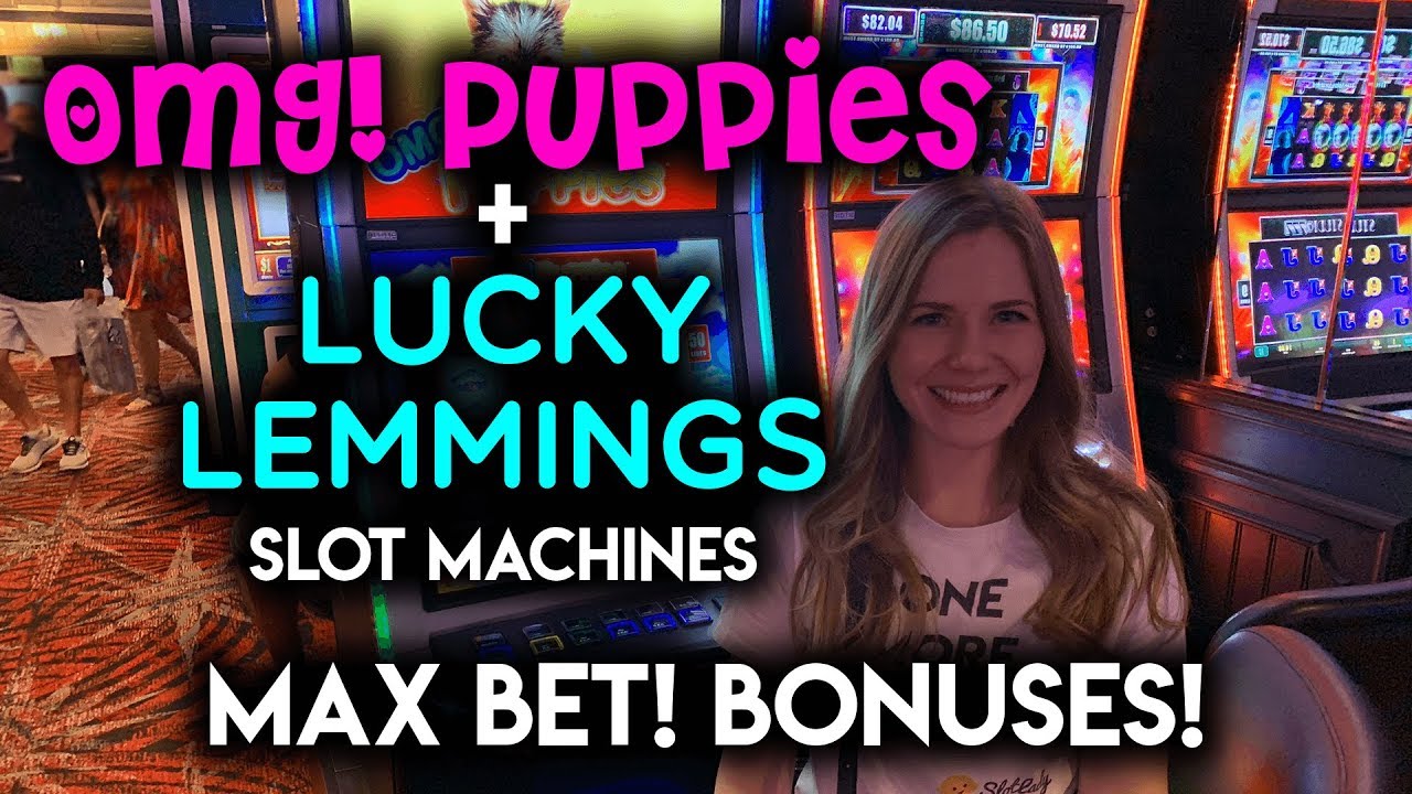 OMG Puppies and Lucky Lemmings! Slot Machines! Both BONUSES! Nice Run!