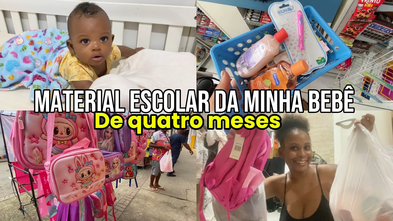 TUDO QUE COMPREI PARA O PRIMEIRO ANO NA CRECHE DA MINHA BEBÊ DE QUATRO MÊSES 🥰#materialescolar 