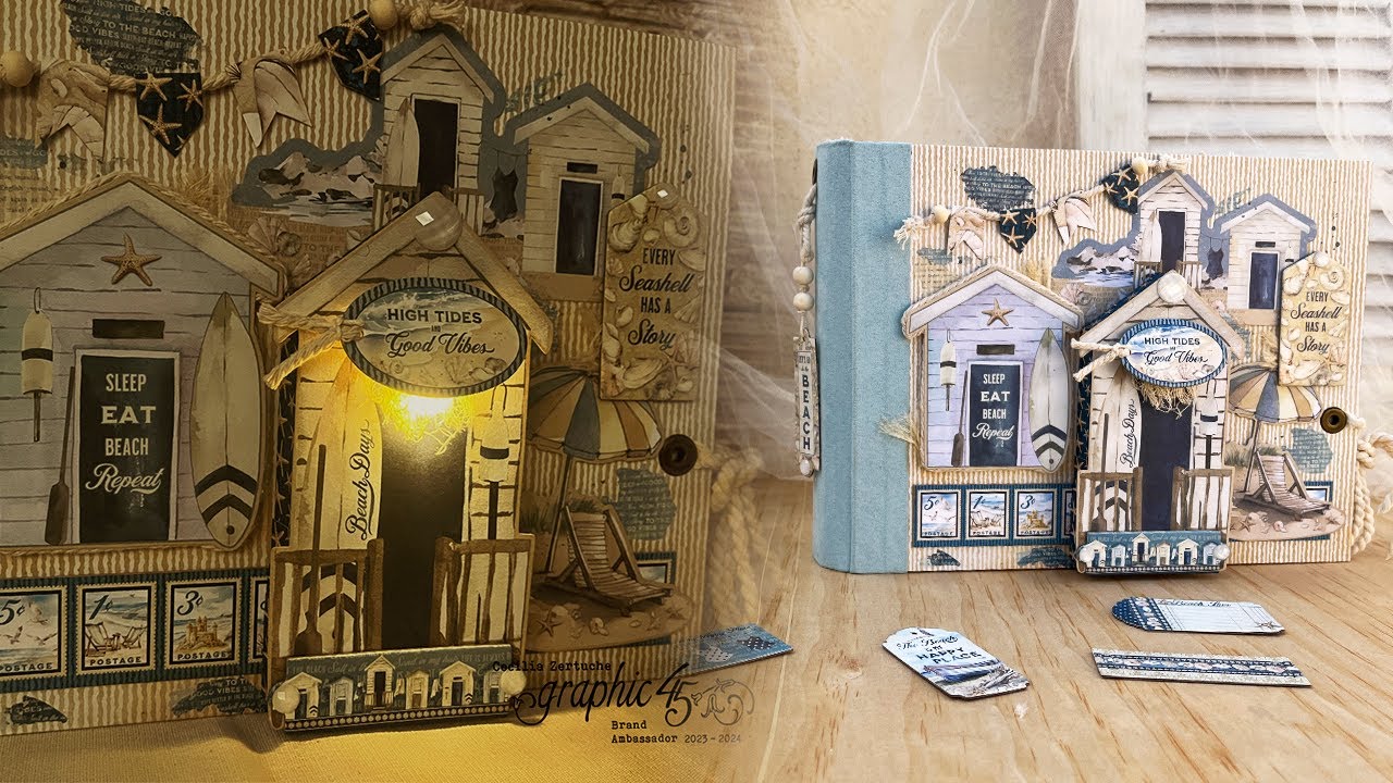 Graphic 45 The beach is calling | Album by ScrapbookingCecilia walkthrough