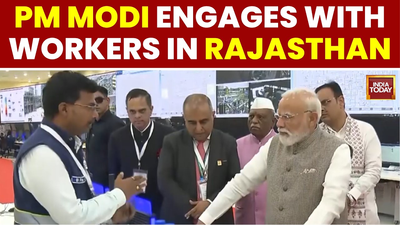 PM Modi Meets Workers Before Launching Mega Projects In Balotra | India Today